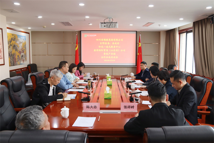 集團(tuán)公司召開與巨野縣委、縣政府，盈澤國際貿(mào)易（山東?。┕?，印尼一站式服務(wù)中心，山東魯裕冷鏈物流公司合作洽談座談會(huì)