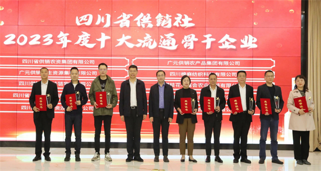 四川省棉麻集團(tuán)有限公司相關(guān)單位和個人榮獲四川省供銷社“2023年度十大流通骨干企業(yè)、最美供銷人”榮譽(yù)獎項